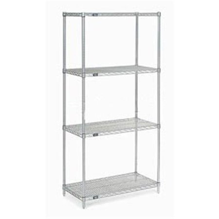 DELUXDESIGNS Stainless Steel Wire Shelving, Gray - 36 x 18 x 86 in. DE2235041